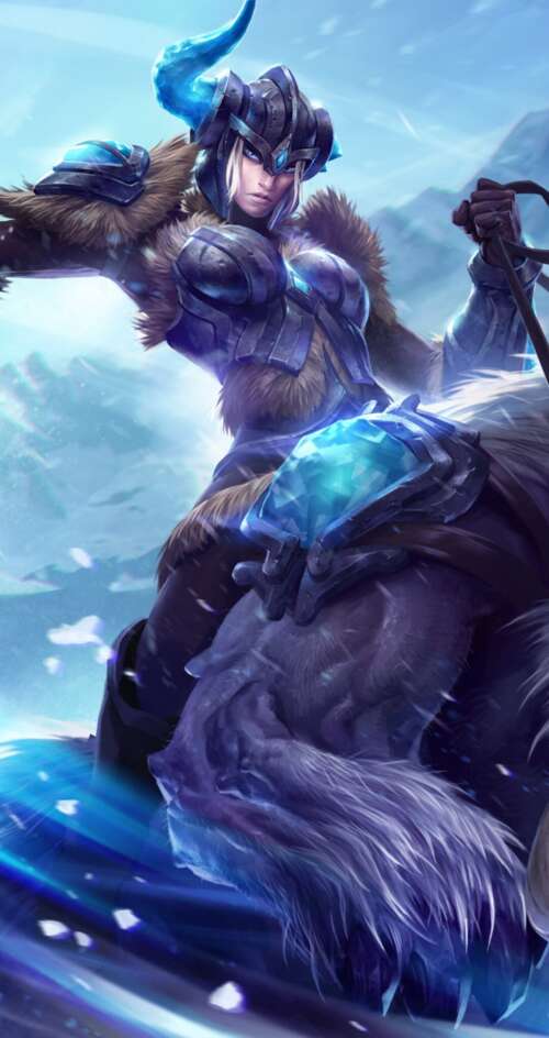 High-resolution 5K digital art of a League of Legends champion with magical energy... Sharp Aquos C10 high definition wallpaper