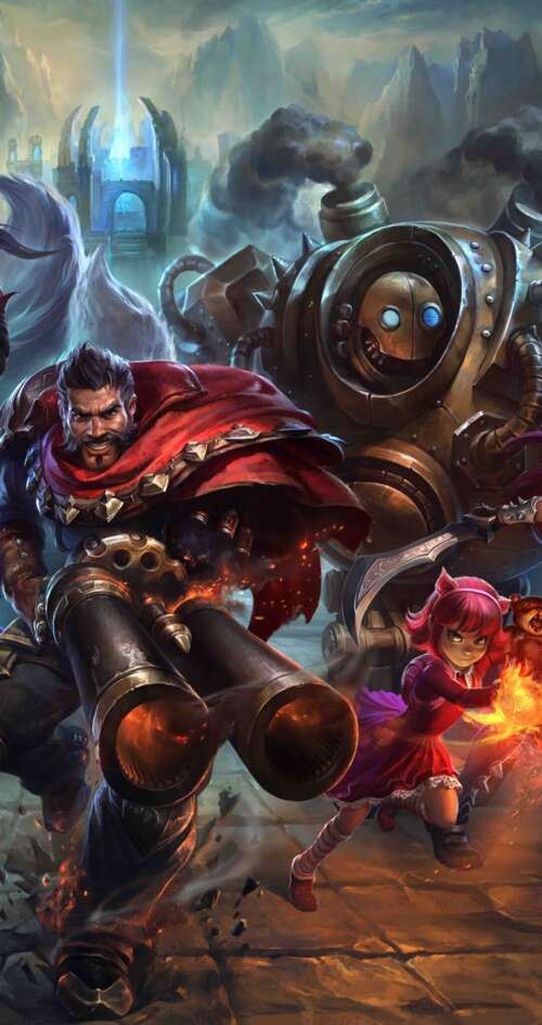 A collection of League of Legends characters including Ahri, Ezreal, Teemo, Annie,... Sharp Aquos C10 wallpaper photo gallery download