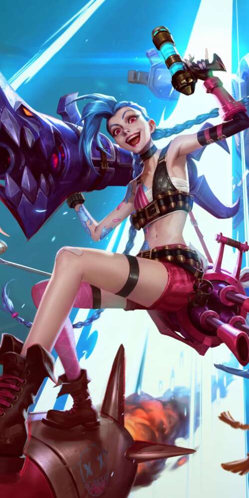 High-resolution character art featuring Lux and Jinx from League of Legends: Wild... Doogee Fire 3 Pro pictures for wallpaper
