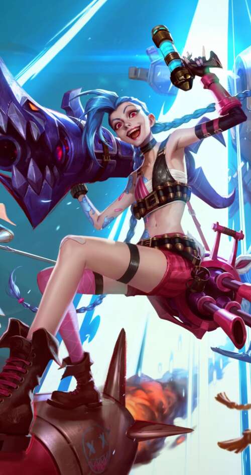 High-resolution character art featuring Lux and Jinx from League of Legends: Wild... Sharp Aquos C10 hd background