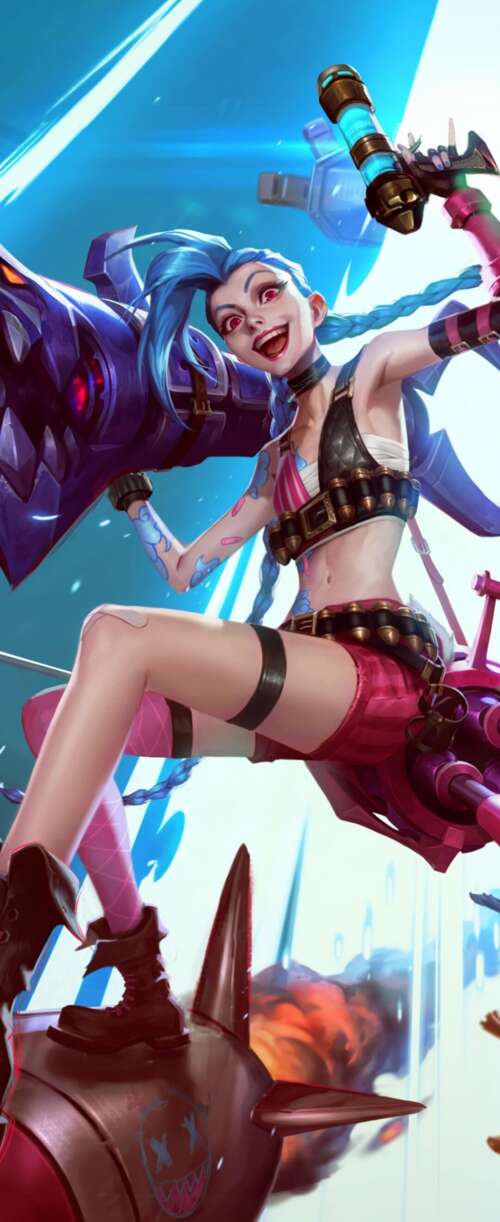High-resolution character art featuring Lux and Jinx from League of Legends: Wild... Meizu Note 16 wallpaper photo gallery download