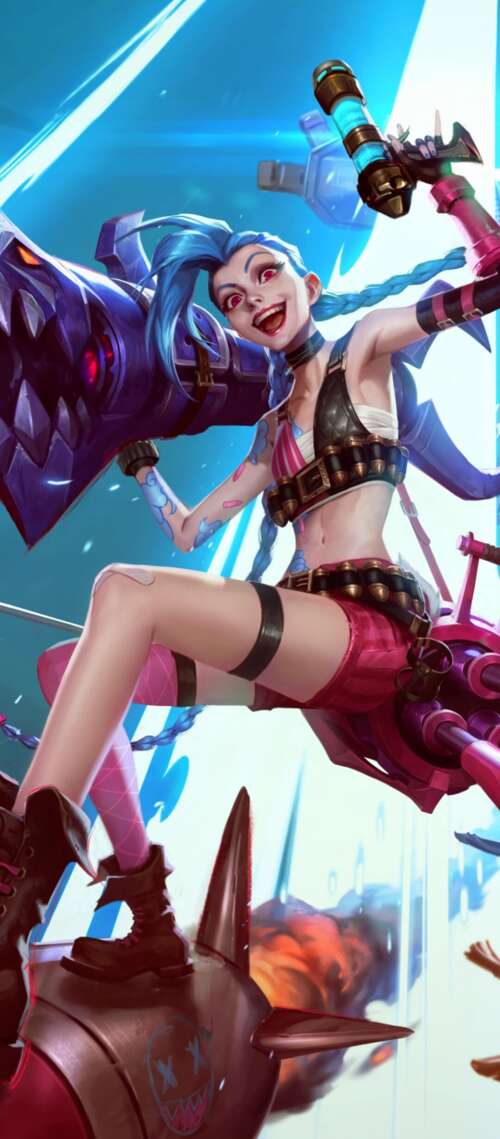 High-resolution character art featuring Lux and Jinx from League of Legends: Wild... Blackview WAVE 10 high definition wallpaper