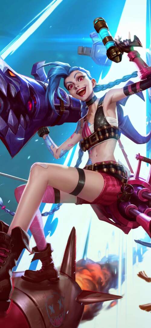 High-resolution character art featuring Lux and Jinx from League of Legends: Wild... Samsung Galaxy M17 5G background images hd