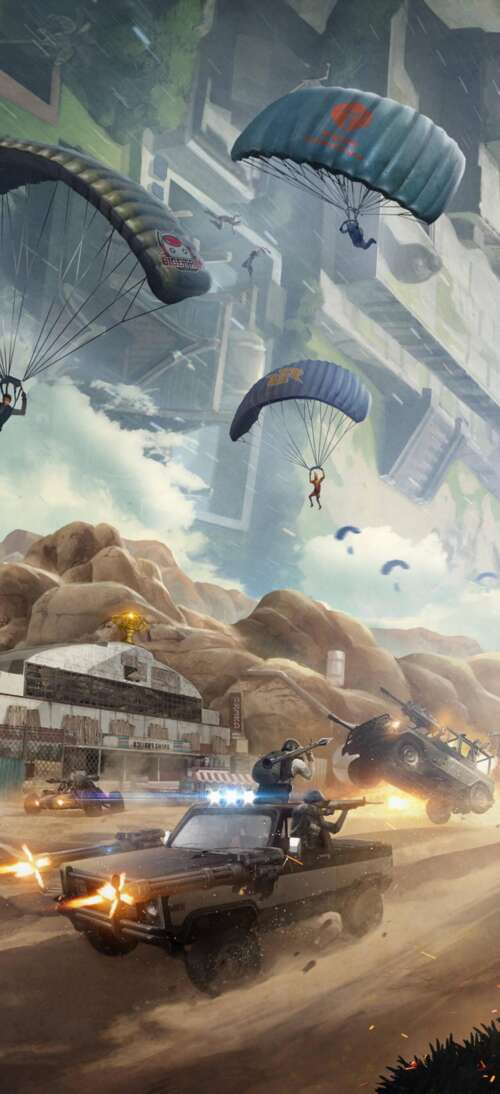 A high-resolution, cinematic view of a player character from PUBG: Battlegrounds... Oppo A6 Max hand phone wallpaper