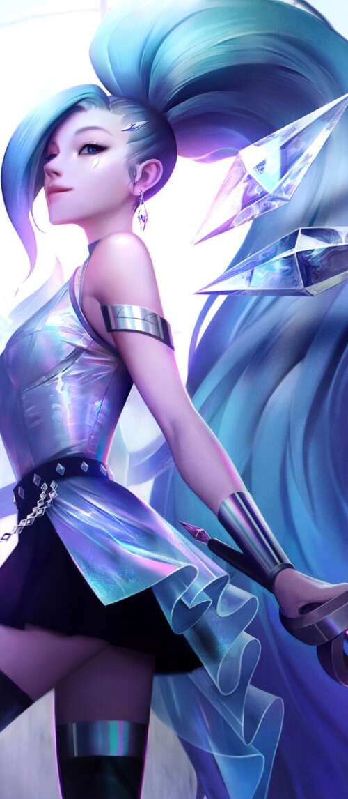 Seraphine, the K-pop idol from League of Legends K/DA, featuring a glamorous and... Xiaomi Redmi 14C 5G background images hd