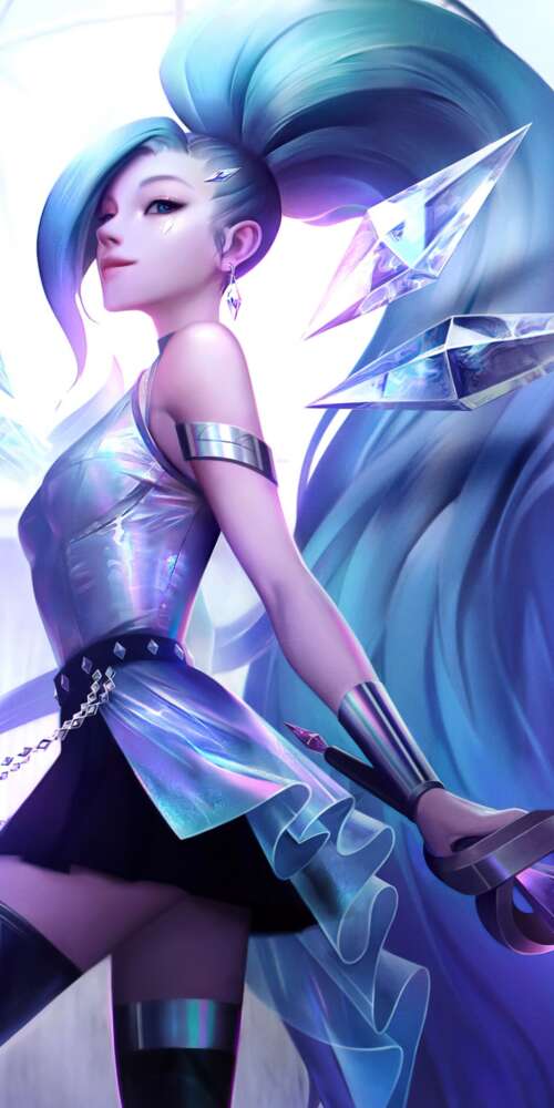 Seraphine, the K-pop idol from League of Legends K/DA, featuring a glamorous and... Doogee Fire 3 Max free background images