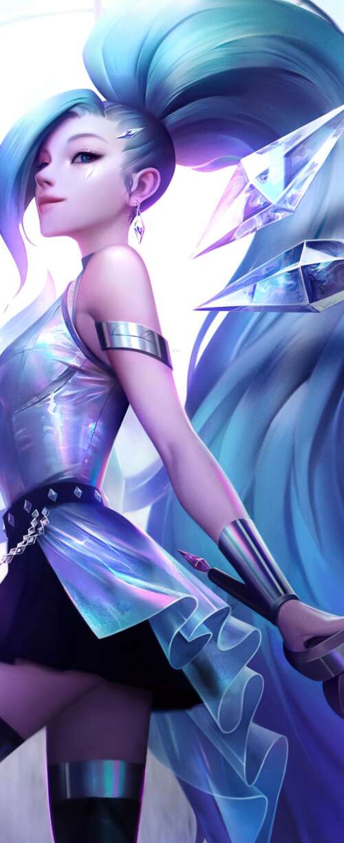 Seraphine, the K-pop idol from League of Legends K/DA, featuring a glamorous and... Meizu Note 16 lock screen wallpaper