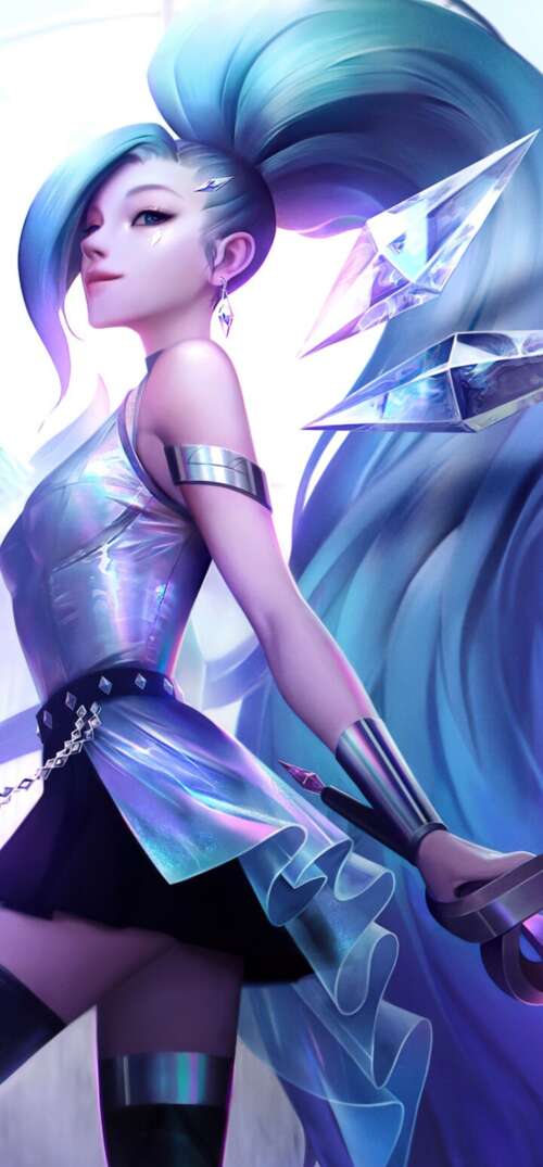 Seraphine, the K-pop idol from League of Legends K/DA, featuring a glamorous and... UmiDigi Umidigi X mobile wallpaper
