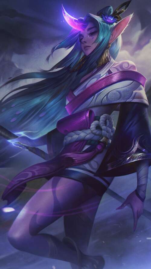 Soraka from League of Legends in her Spirit Blossom skin, surrounded by ethereal... cell phone backgrounds free