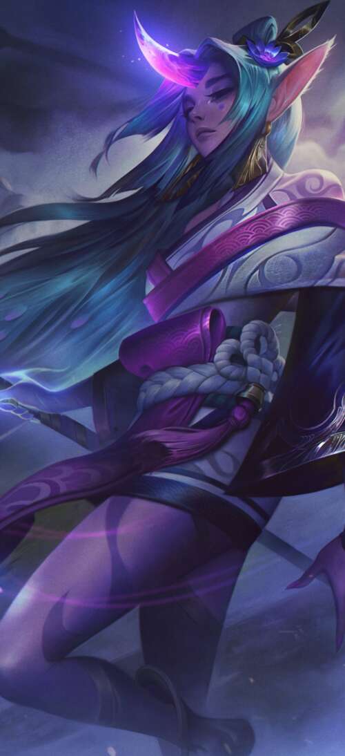 Soraka from League of Legends in her Spirit Blossom skin, surrounded by ethereal... Oppo A6 Max cell phone backgrounds free