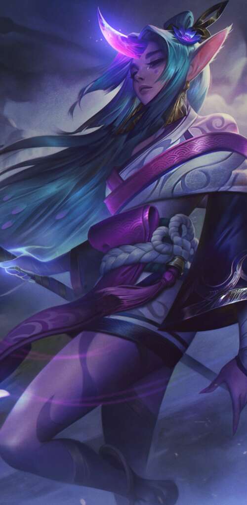 Soraka from League of Legends in her Spirit Blossom skin, surrounded by ethereal... Huawei Mate 30 Pro cell phone backgrounds free