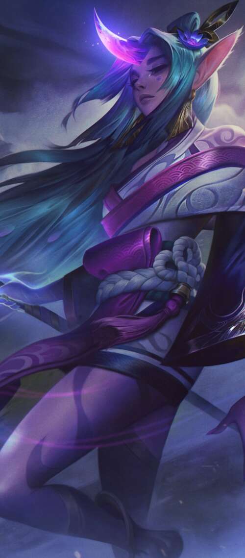 Soraka from League of Legends in her Spirit Blossom skin, surrounded by ethereal... Blackview WAVE 10 cell phone backgrounds free