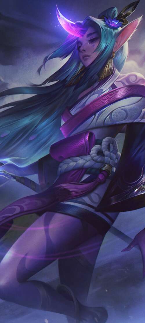 Soraka from League of Legends in her Spirit Blossom skin, surrounded by ethereal... Blackview WAVE 7C cell phone backgrounds free