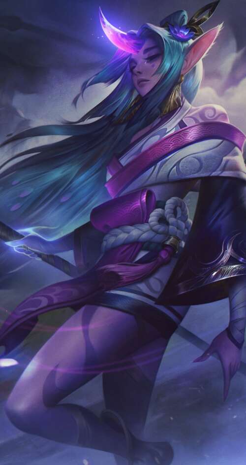 Soraka from League of Legends in her Spirit Blossom skin, surrounded by ethereal... Sharp Aquos C10 free background images