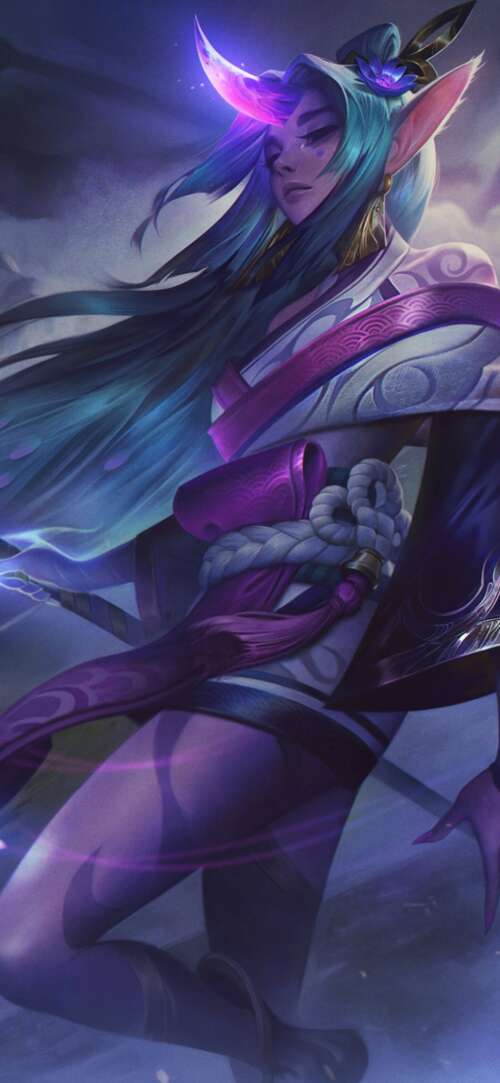Soraka from League of Legends in her Spirit Blossom skin, surrounded by ethereal... Sharp Aquos R10 cell phone backgrounds free