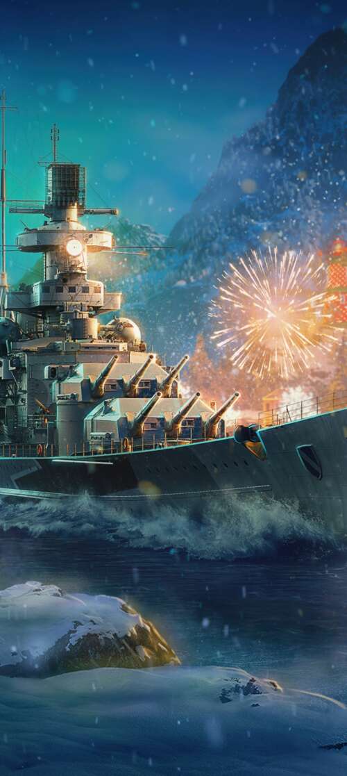 Massive warships on the ocean at night, illuminated by vibrant Christmas fireworks... lava Shark free background images