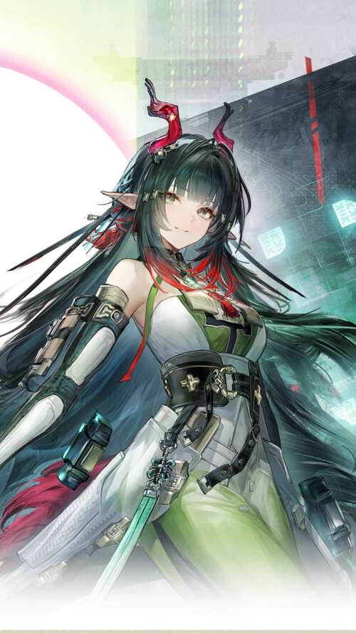 Anime girl in futuristic tactical gear, Arknights: Endfield aesthetic. lava Play Max high definition wallpaper