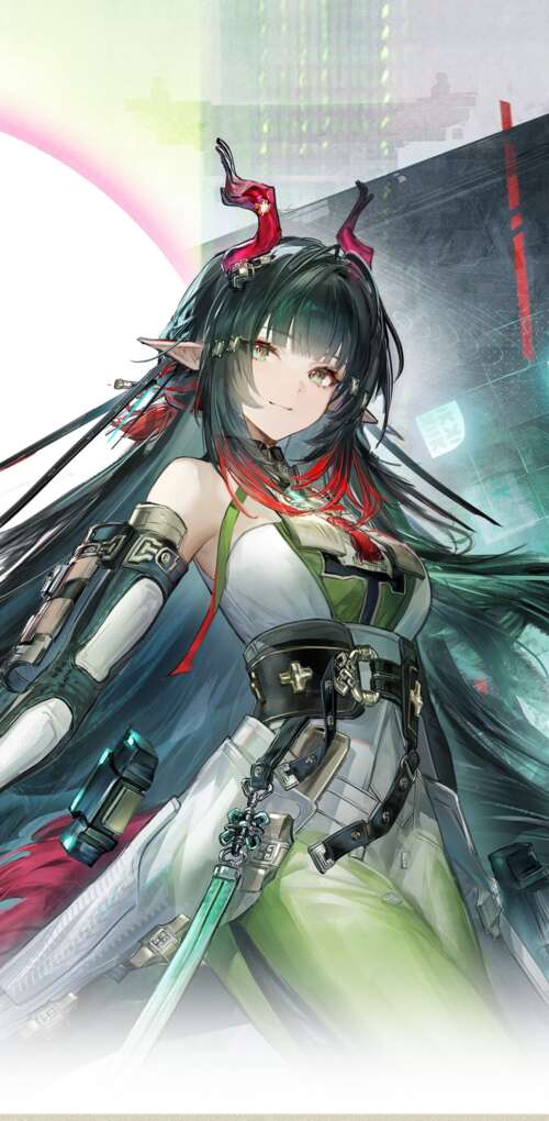 Anime girl in futuristic tactical gear, Arknights: Endfield aesthetic. Huawei Mate 30 Pro high definition wallpaper