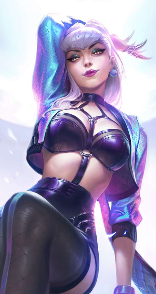 Evelynn from the K/DA lineup in League of Legends featuring her signature glamorous... Sharp Aquos C10 wallpapers for android