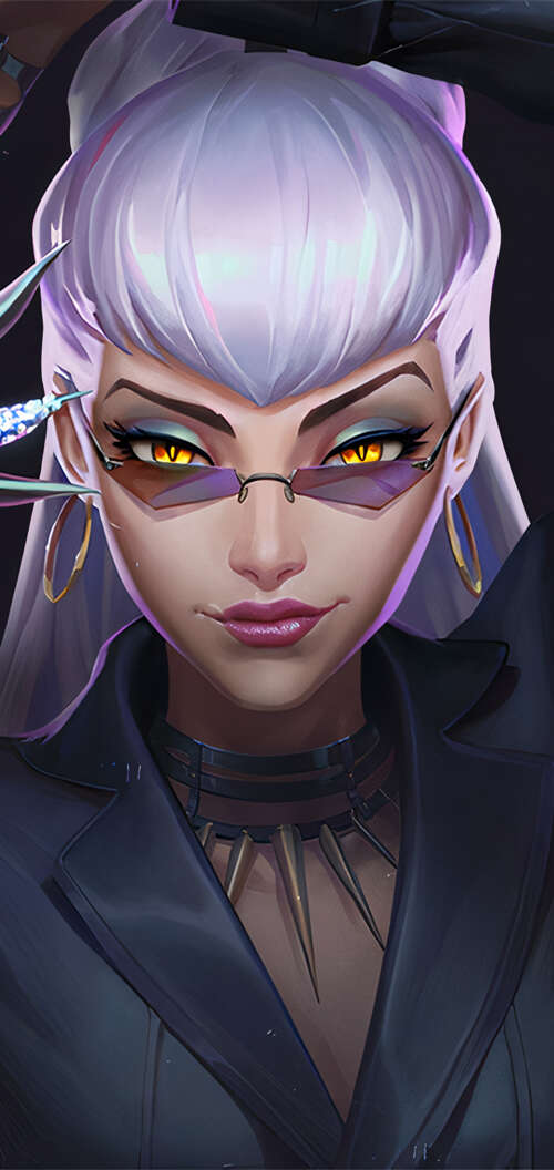 Dark themed portrait of Evelynn from League of Legends featuring a mysterious and... Oppo A6s wallpaper images
