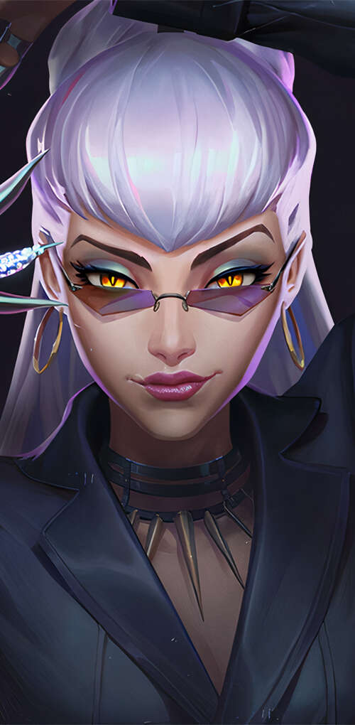 Dark themed portrait of Evelynn from League of Legends featuring a mysterious and... Huawei Mate 30 Pro wallpaper images