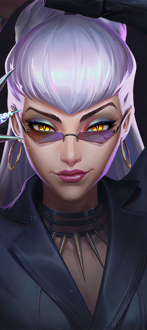 Dark themed portrait of Evelynn from League of Legends featuring a mysterious and... Blackview WAVE 7C wallpaper images