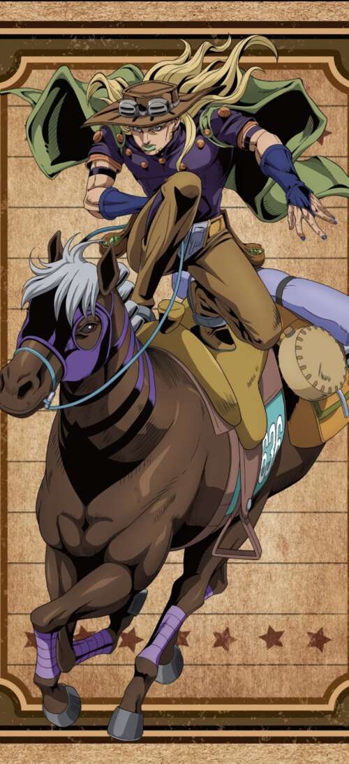 Johnny Joestar and Gyro Zeppeli from JoJo's Bizarre Adventure: Steel Ball Run anime... Oppo A6 Max free wallpaper