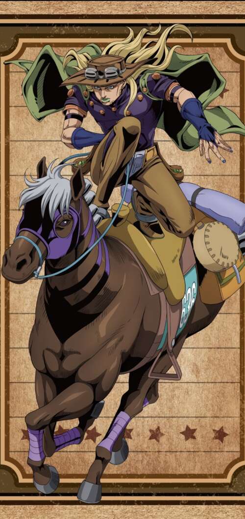 Johnny Joestar and Gyro Zeppeli from JoJo's Bizarre Adventure: Steel Ball Run anime... Oppo A6s free wallpaper
