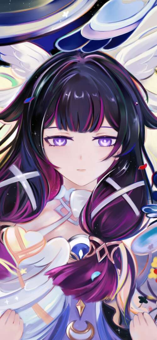 High-resolution anime portrait of Columbina from Genshin Impact. Samsung Galaxy F36 5G hd background