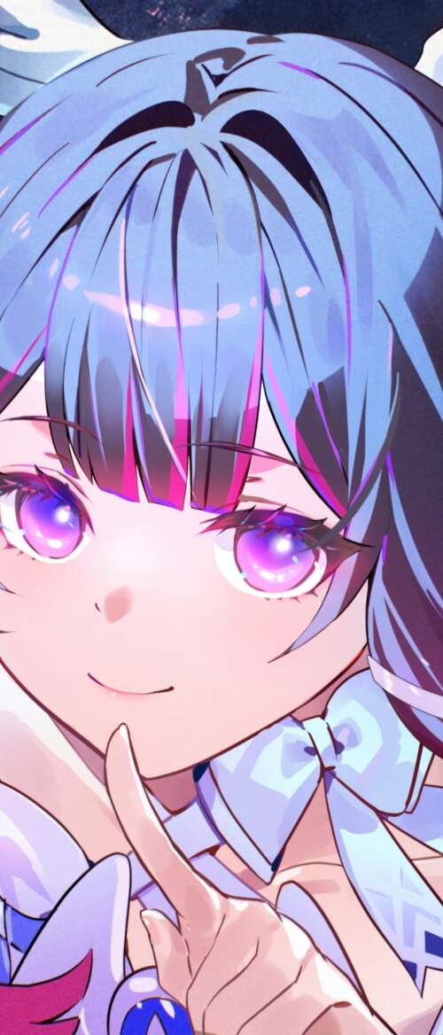 Anime girl with purple eyes and white angel wings posing under a bright full moon... nubia Flip 3 free hd wallpapers