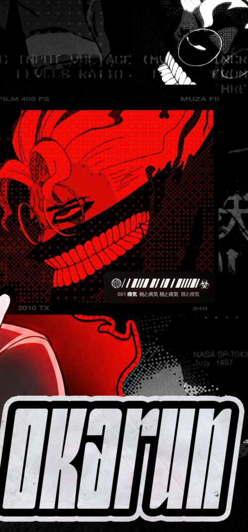 Cinematic portrait of Momo Ayase from Dandadan with dark red lighting and a dark... free wallpaper
