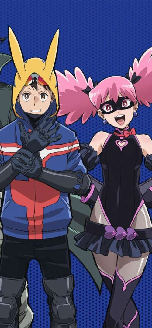 Anime characters Knuckleduster, Koichi Haimawari, and Pop Step from My Hero Academia:... UmiDigi Umidigi X free background images