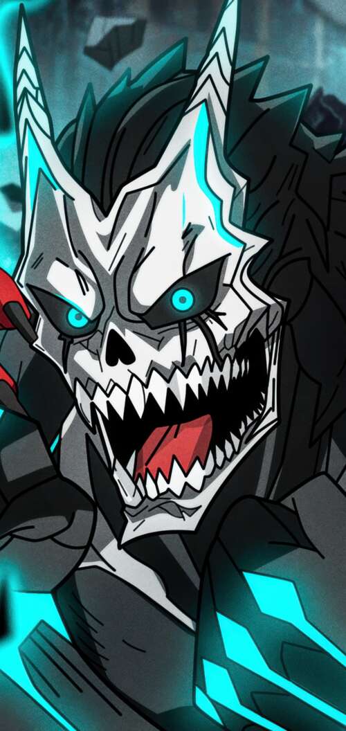 A detailed 5K digital illustration of Kafka Hibino from Kaiju No. 8 Oppo A6 wallpaper download