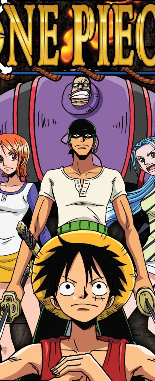 Monkey D. Luffy, Roronoa Zoro, and Nami from the One Piece anime series. Samsung Galaxy Z Flip7 FE wallpaper photo gallery download