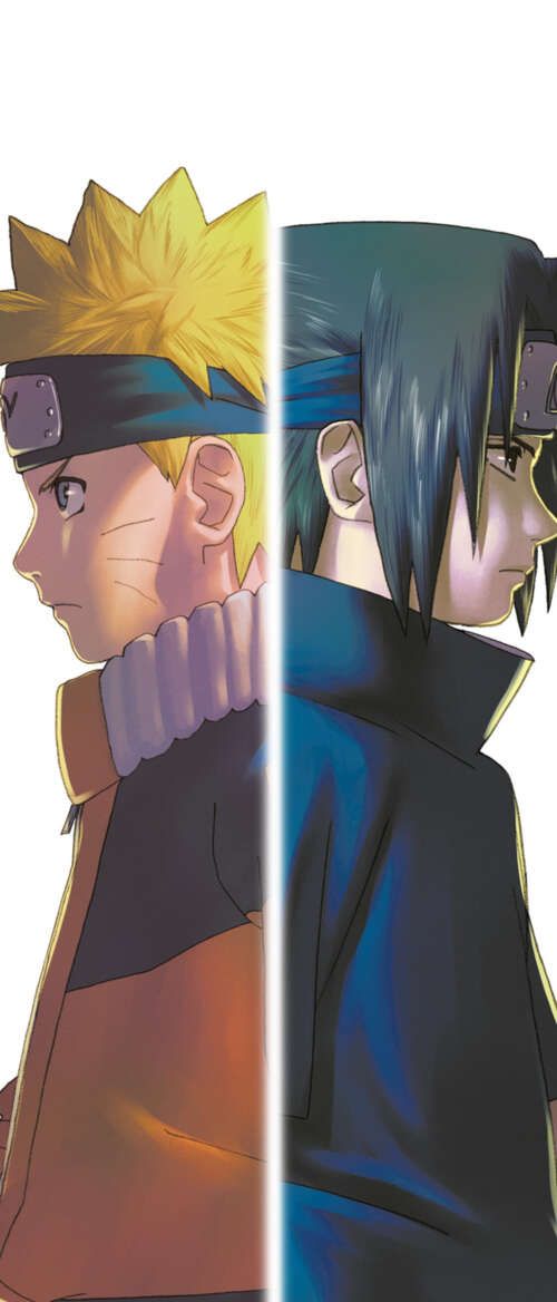 Key art featuring Naruto Uzumaki and Sasuke Uchiha from the Naruto series on a white... nubia Flip 3 pictures for wallpaper