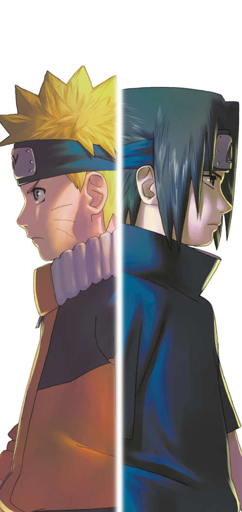 Key art featuring Naruto Uzumaki and Sasuke Uchiha from the Naruto series on a white... Oppo A6x 5G