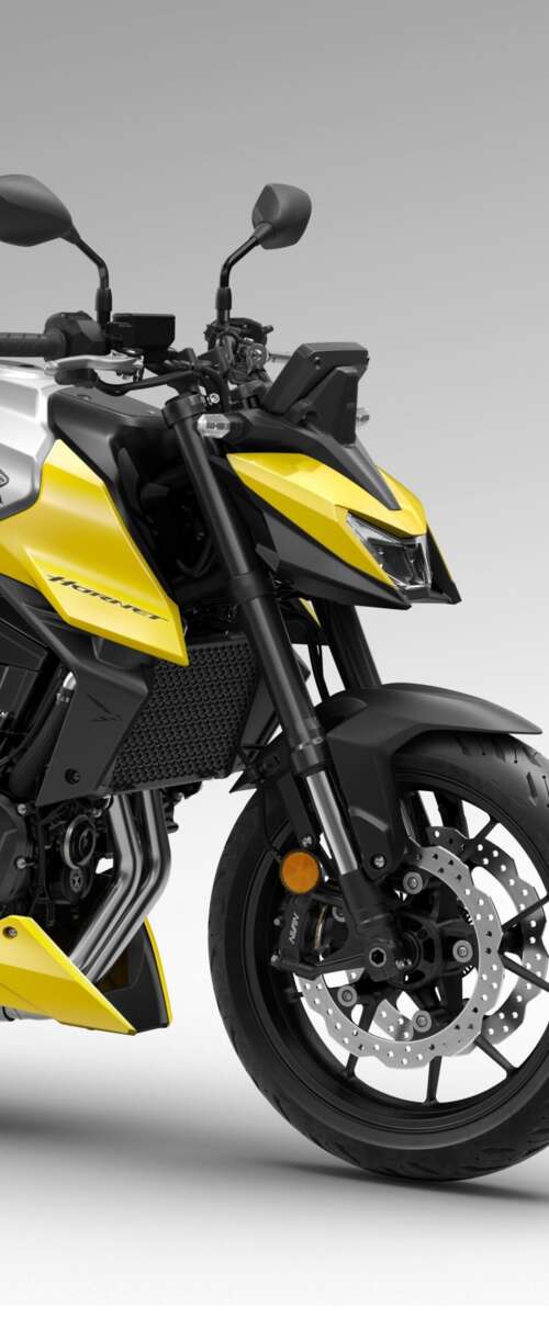 A detailed close-up of the futuristic 2026 Honda CB750 Hornet motorcycle showing... Samsung Galaxy Z Flip7 FE wallpaper photo gallery download