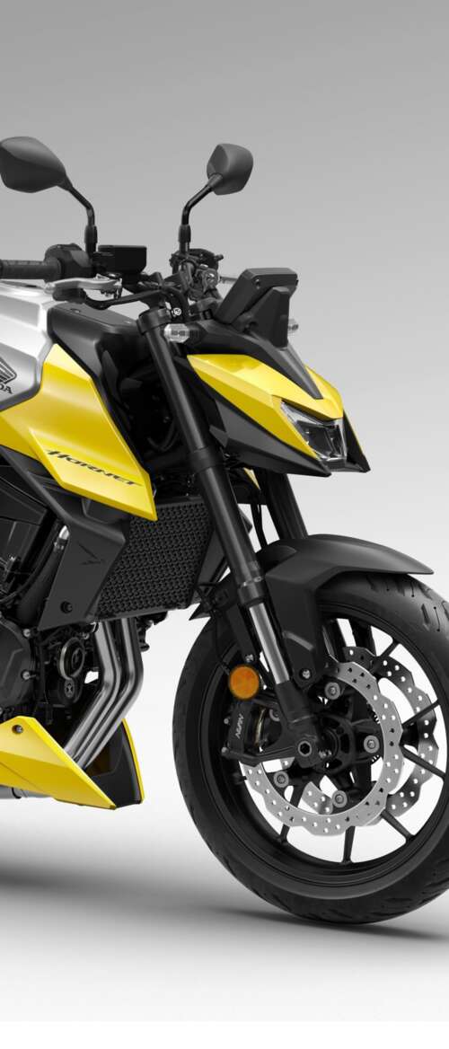 A detailed close-up of the futuristic 2026 Honda CB750 Hornet motorcycle showing... nubia Flip 3