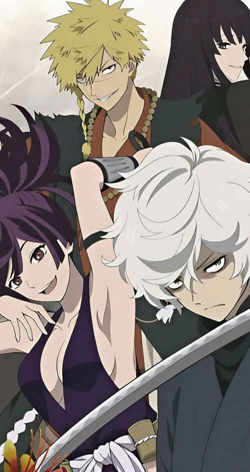 Gabimaru from Hell's Paradise: Jigokuraku anime poster Sharp Aquos C10 free wallpaper