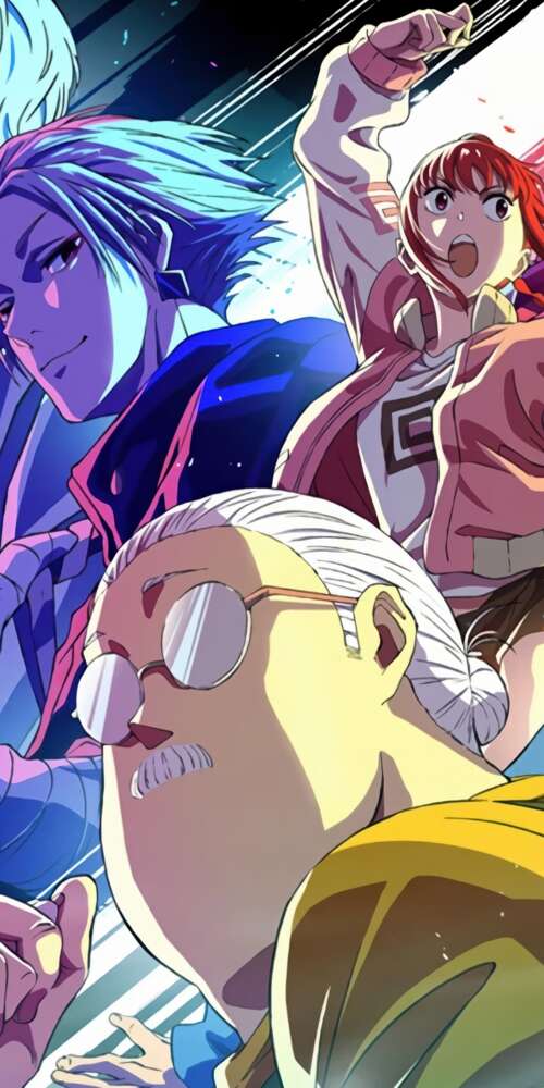 Anime poster for Sakamoto Days Season 1 featuring Taro Sakamoto, Shin Asakura, and... Ulefone Rugking 2 Pro free background