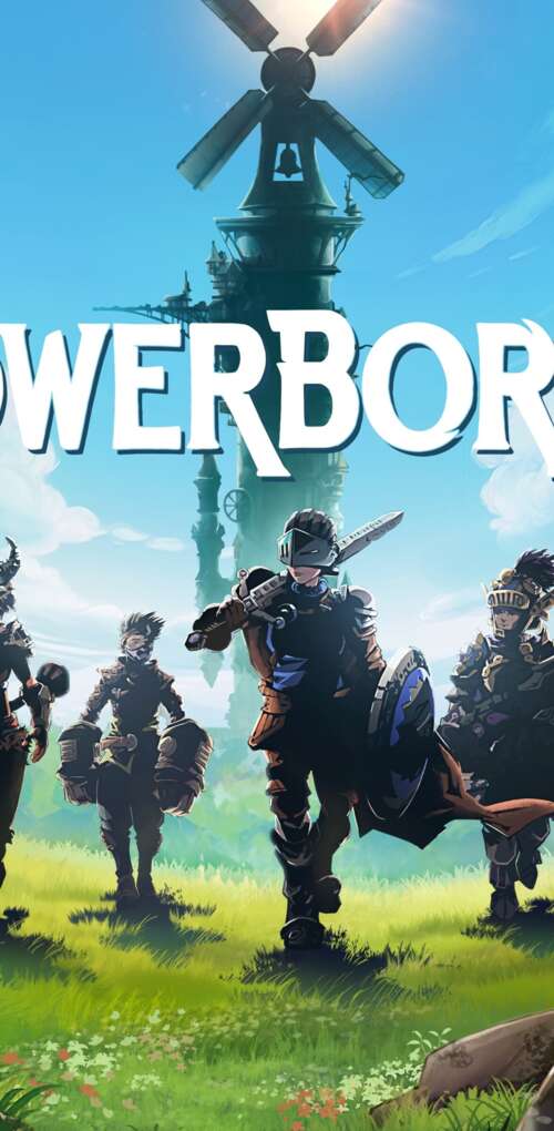 Epic 8K key art for the video game Towerborne, showcasing detailed fantasy characters... Huawei Mate 30 Pro wallpaper