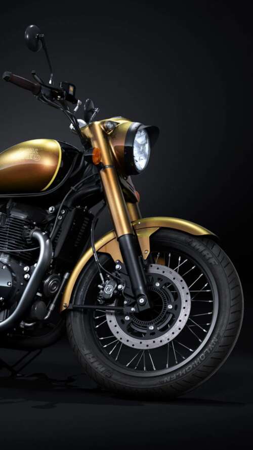 Anniversary Edition motorcycle displayed at the 2025 EICMA Motorcycle Show under... Apple iPhone SE 2022 wallpaper
