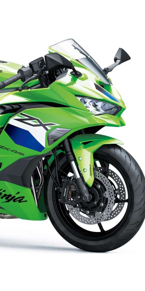 A high-detail rendering of the 2026 Kawasaki Ninja ZX-4RR motorcycle on a plain white... Ulefone Rugking 2 Pro wallpaper photo gallery download