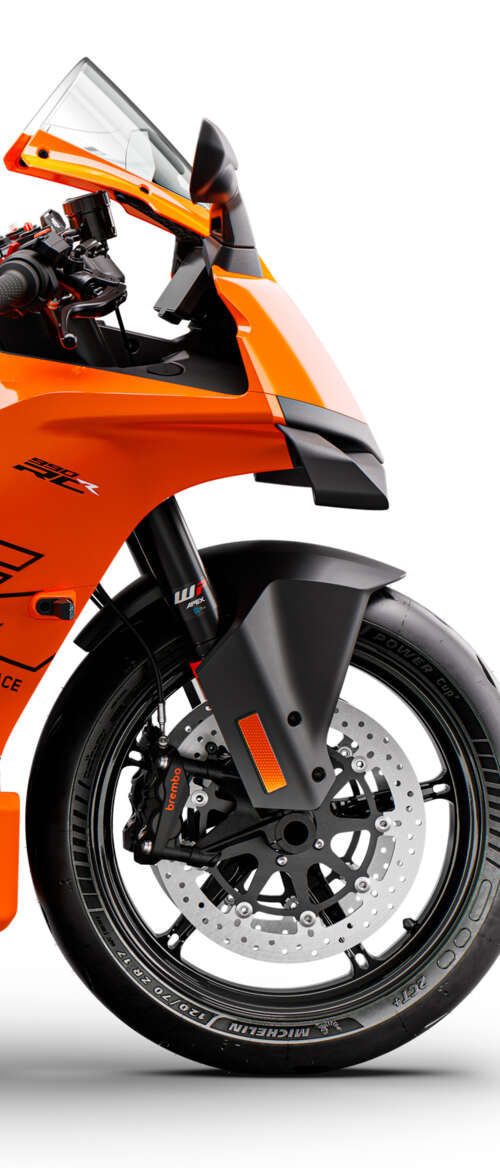 A highly aerodynamic futuristic sports motorcycle with sleek metallic plating and... nubia Flip 3 lock screen wallpaper
