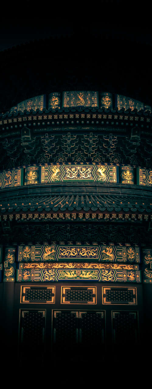 Ancient imperial buildings and traditional Chinese architecture in Beijing, China. wallpaper