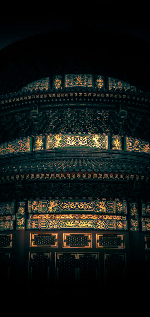 Ancient imperial buildings and traditional Chinese architecture in Beijing, China. realme C83 5G download free wallpaper for phone