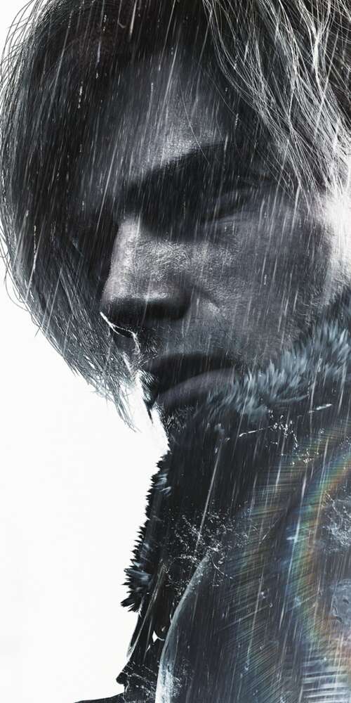 Leon S. Kennedy and Grace Ashcroft in a dark, intense survival horror setting for... Ulefone Rugking 2 Pro hand phone wallpaper