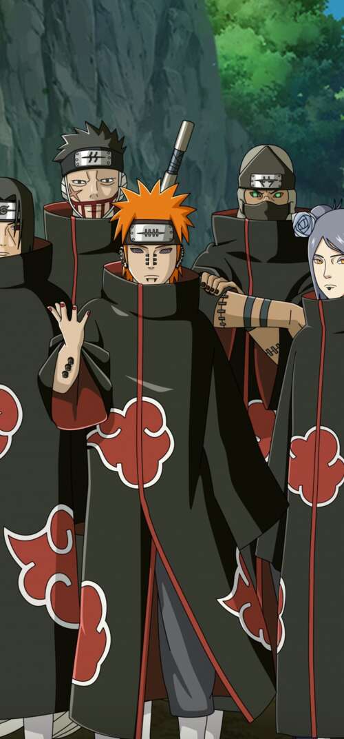 Nagato and Pain, members of the Akatsuki from the Naruto anime series. Samsung Galaxy S26 Ultra lock screen wallpaper