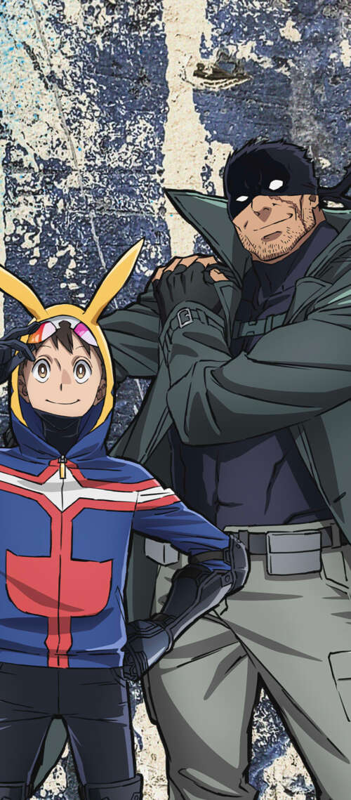 Anime illustration of Pop Step and Knuckleduster from My Hero Academia: Vigilantes. Blackview XPLORE X1