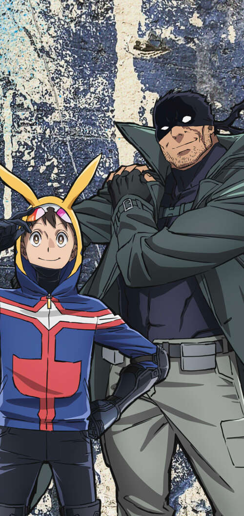 Anime illustration of Pop Step and Knuckleduster from My Hero Academia: Vigilantes. Oppo A6k 4G free wallpaper